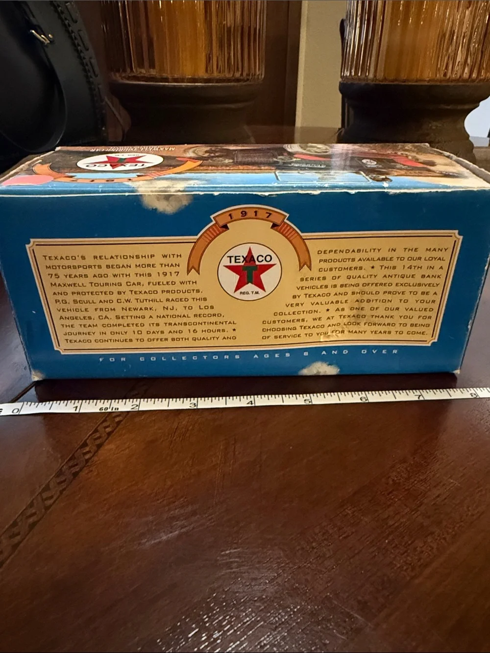 1917 Texaco Ertl Maxwell Touring Car Collectible Toy - Blue & Red